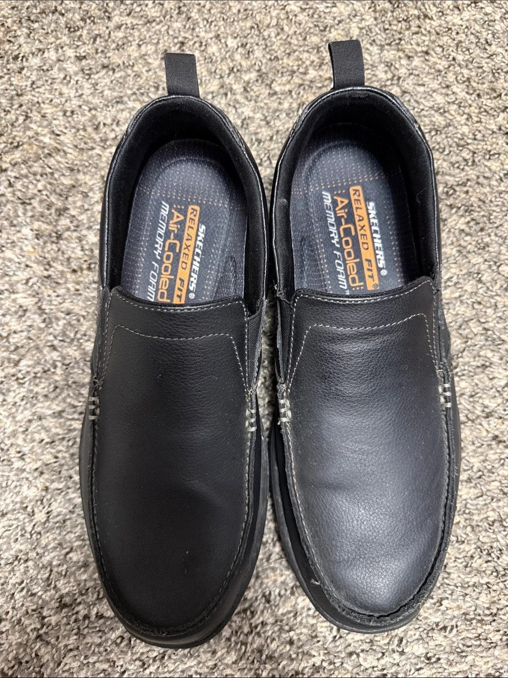 Skechers Black Slip-On Casual Loafers for Men